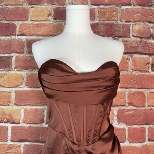 Cinderella‎ Divine Cowl Neck Backless Corset Sienna Prom Dress Size 8 NEW NWT